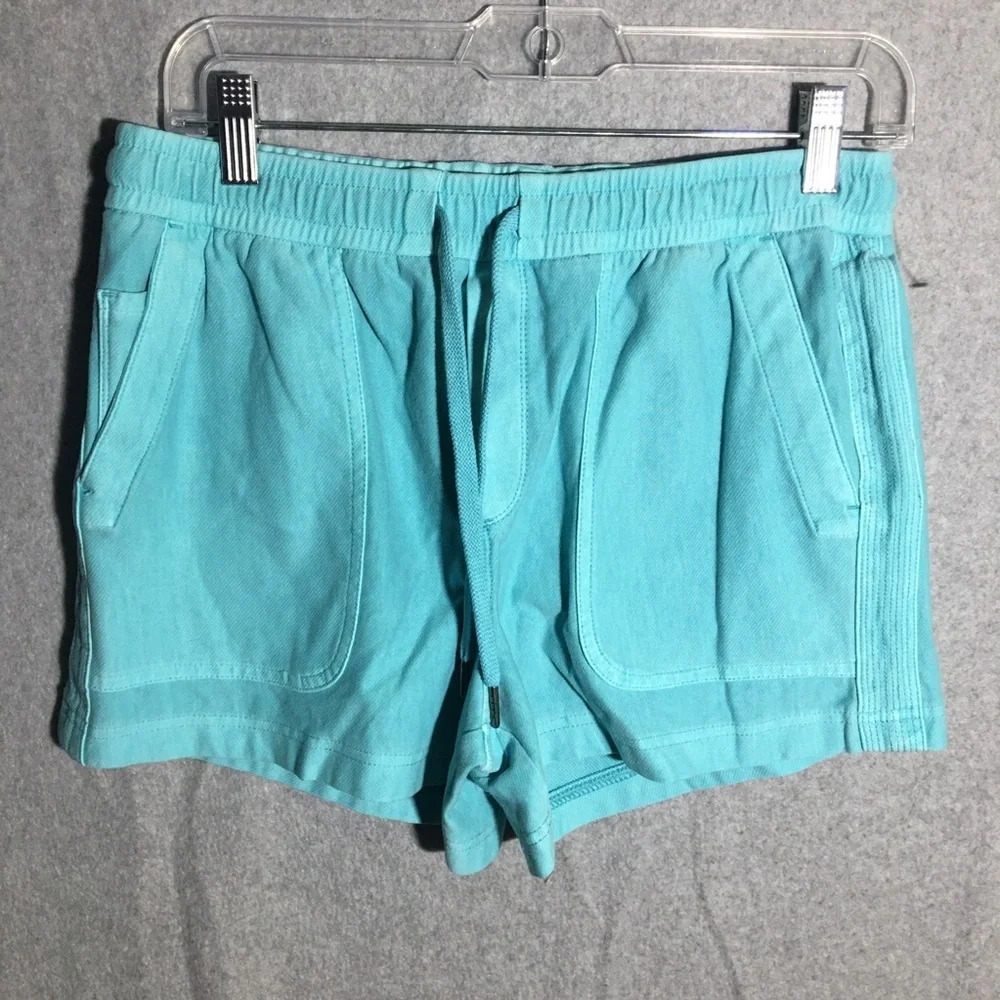 Womens NWOT Athleta Shorts Aqua Cloth Casual Loungewear Athleisure Comfortable